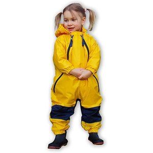 Tuffo Toddler Rain Suit 2T Muddy Buddy Yellow Hood Waterproof Coveralls